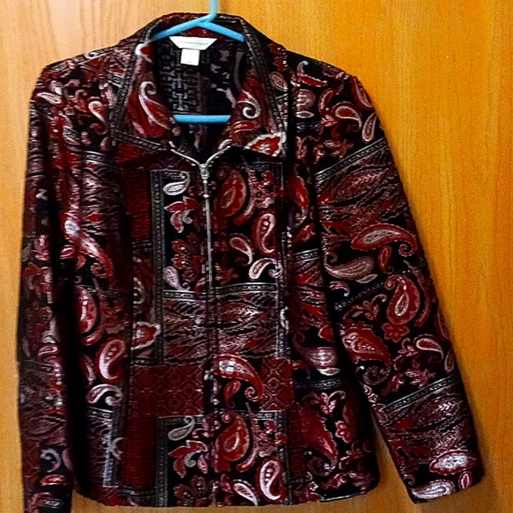Red and black bandana style dress jacket
